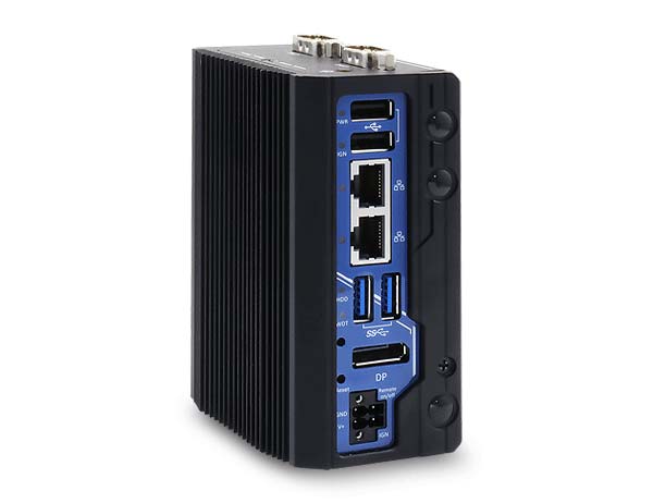 Fanless Small PC with 6 COM, 2 RS232/422/485 on dB9 Type 12V DC